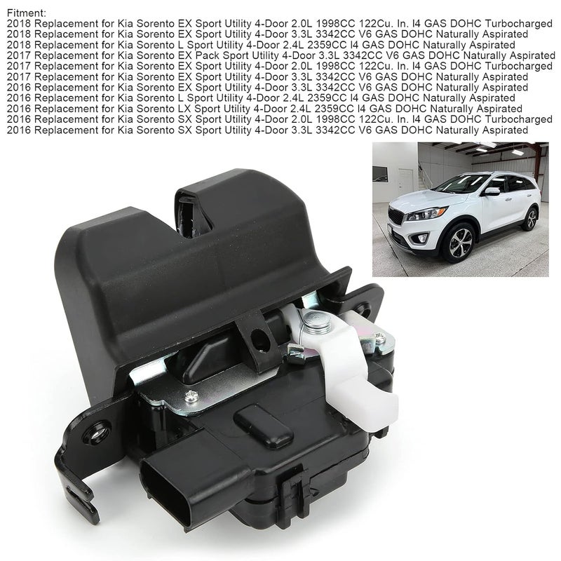 Trunk Lock Actuator Tail Gate 81230C5000 Replacement for 2018 Hyundai Sonata - Image 2